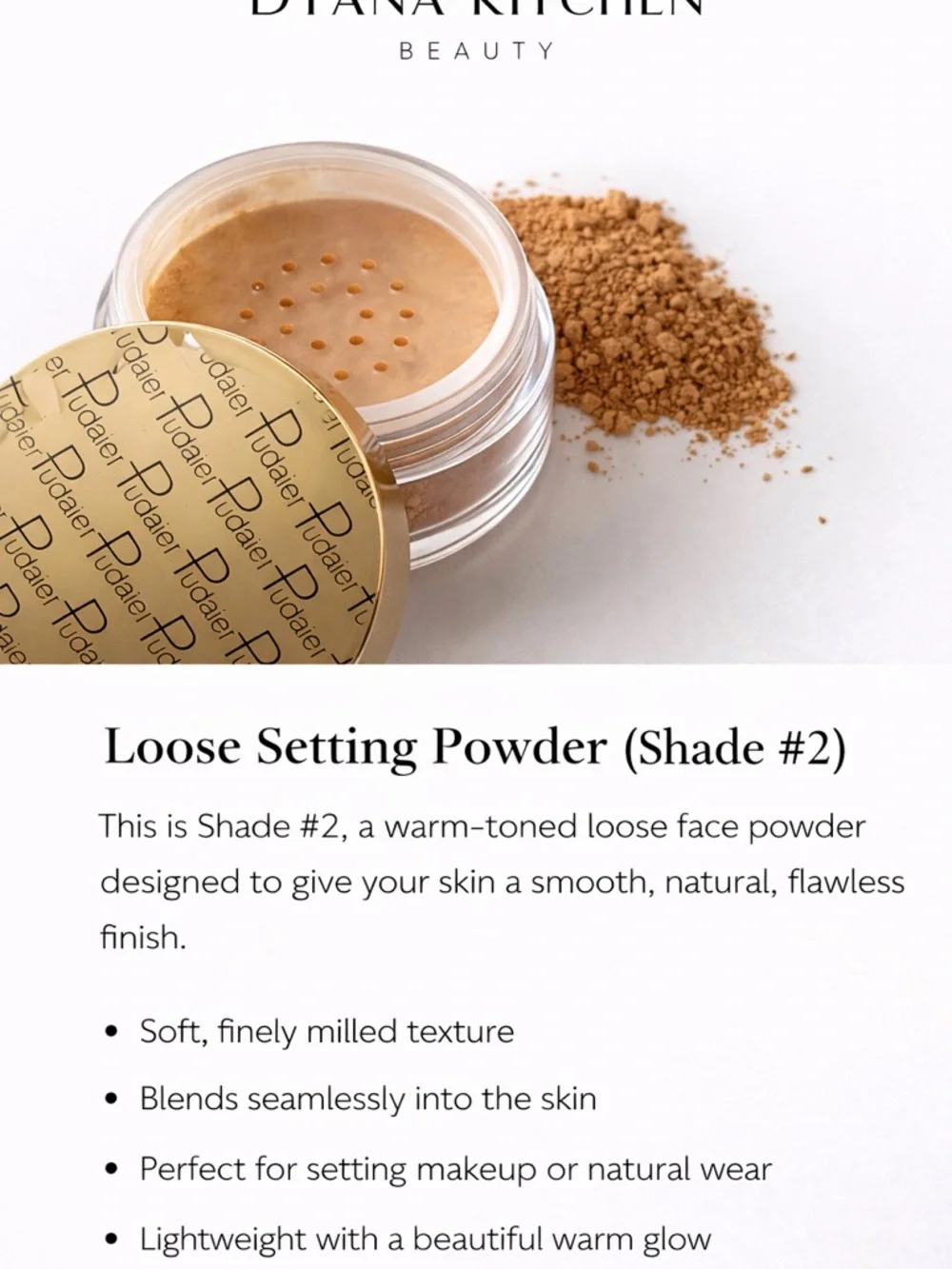 Loose Face Powder Jar in Warm Beige